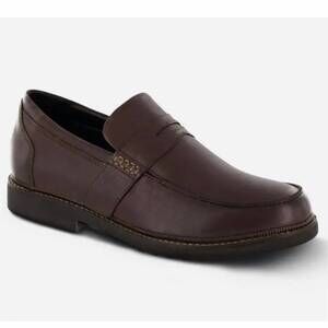 NEW APEX men's velcro loafer in brown leather